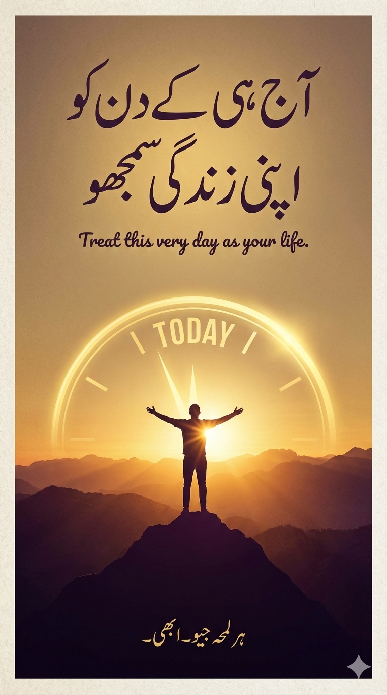 آج ہی کے دن کو اپنی زندگی سمجھو